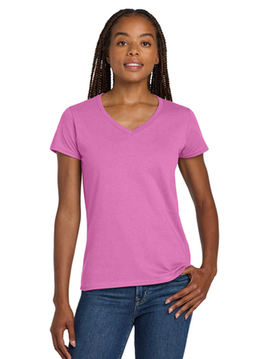 Women's Pocketless Heavy Cotton T-Shirt - 5V00L - Azalea
