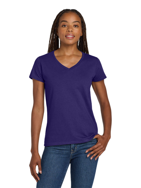 Women's Pocketless Heavy Cotton T-Shirt - 5V00L - Purple