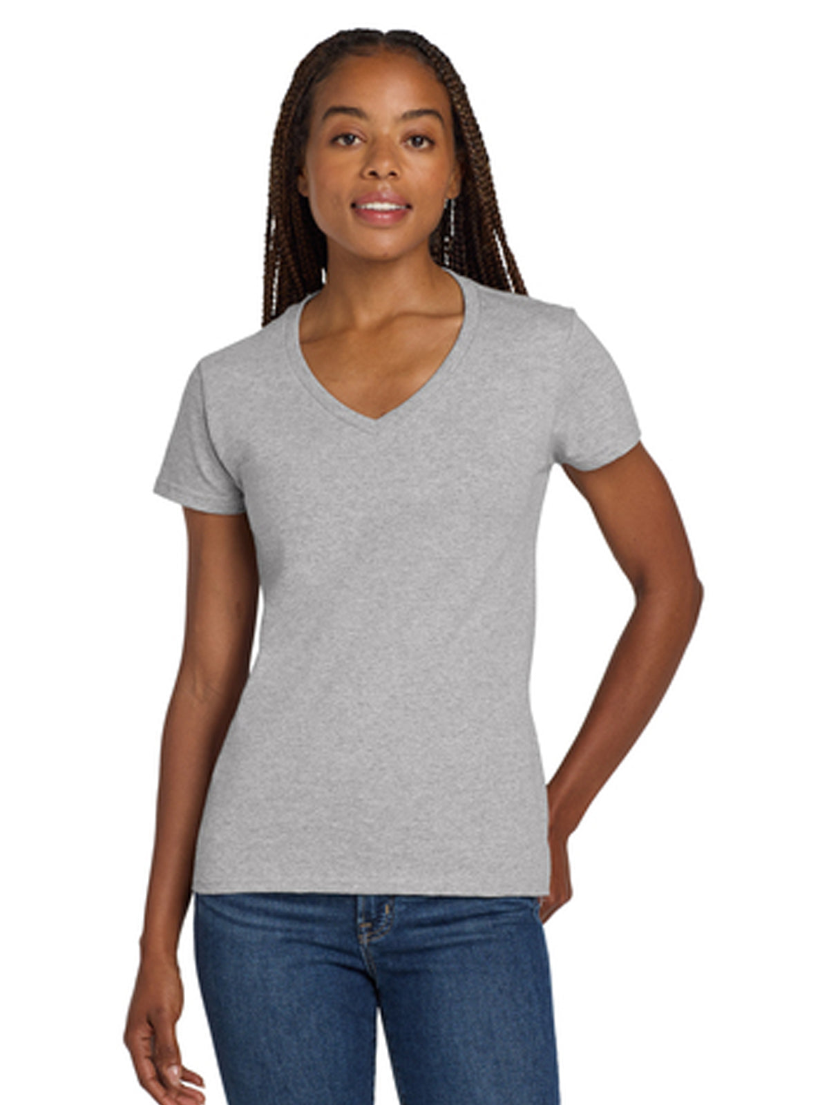 Women's Pocketless Heavy Cotton T-Shirt - 5V00L - Sport Grey