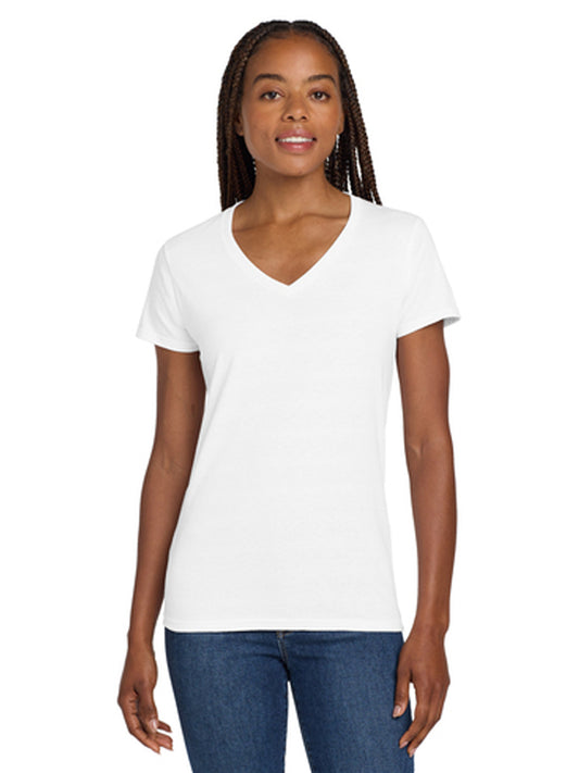 Women's Pocketless Heavy Cotton T-Shirt - 5V00L - White