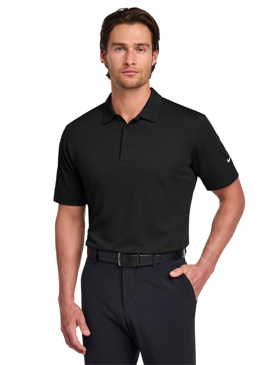 Men's Pocketless Vertical Mesh Polo - 637167 - Black