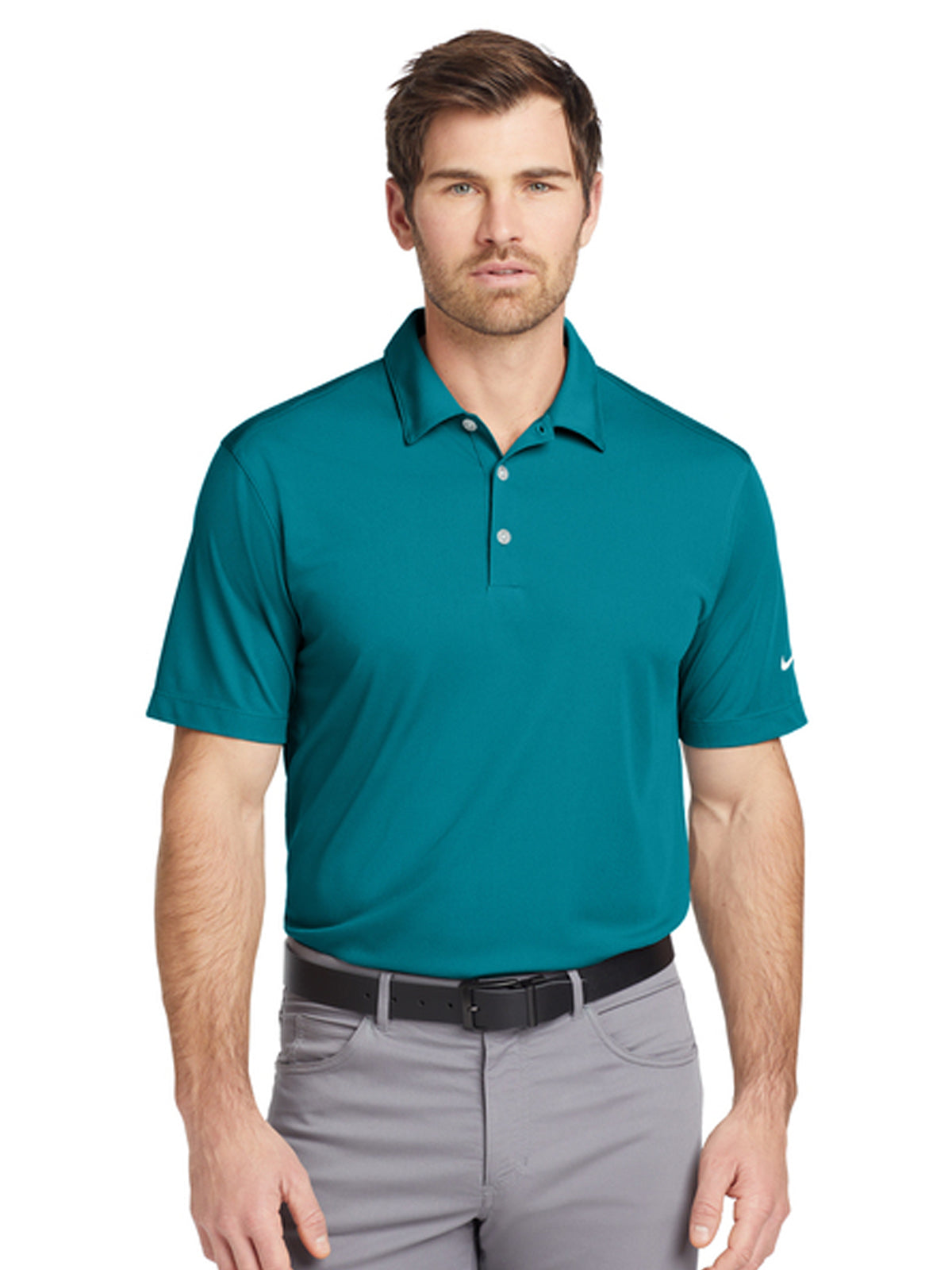 Men's Pocketless Vertical Mesh Polo - 637167 - Blustery