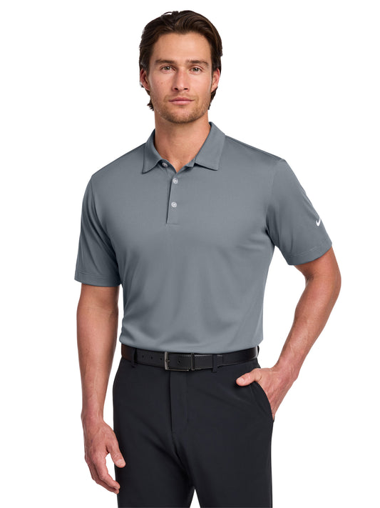 Men's Pocketless Vertical Mesh Polo - 637167 - Cool Grey