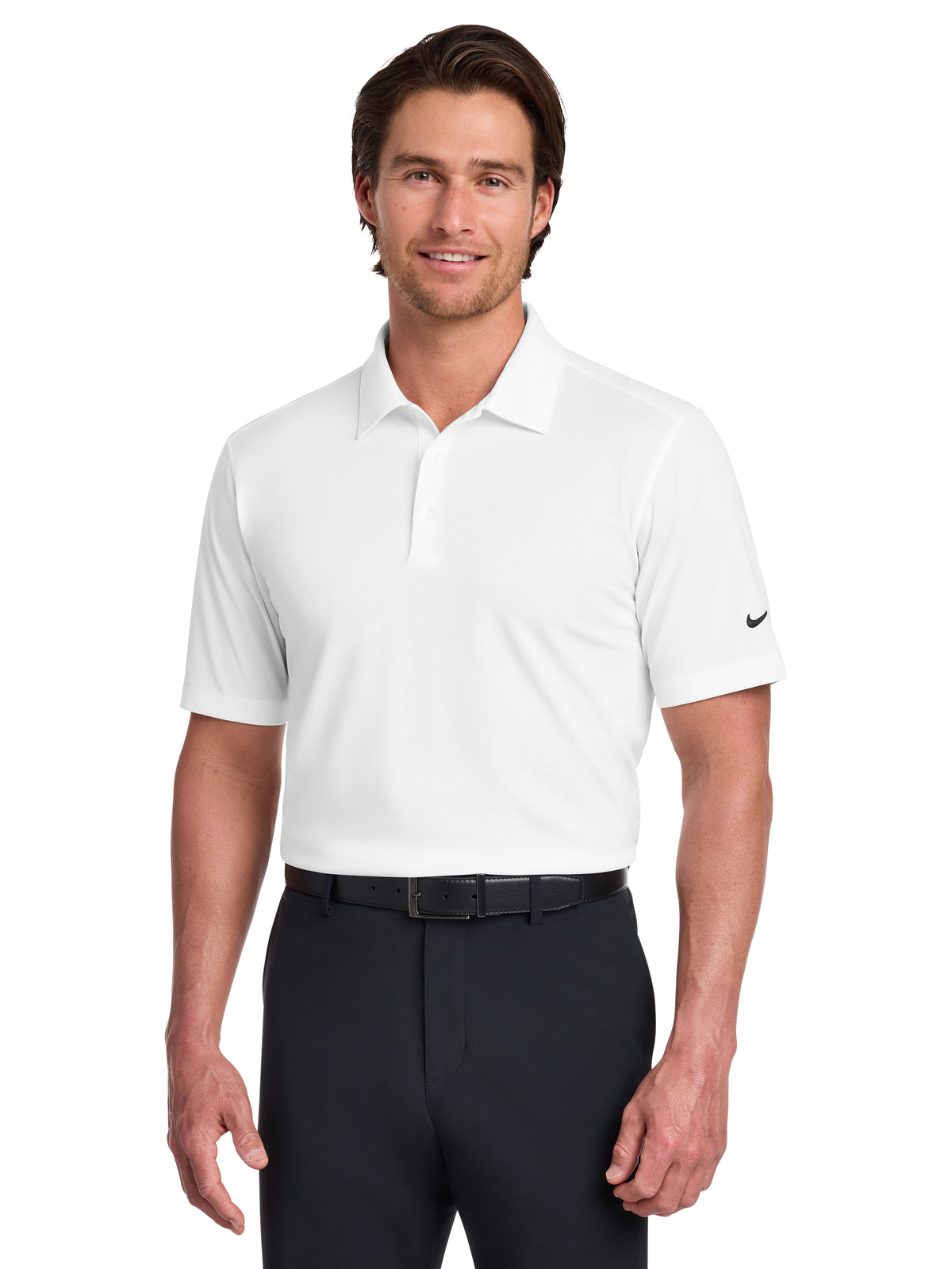Men's Pocketless Vertical Mesh Polo - 637167 - White