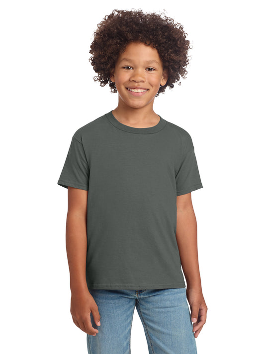 Boy's Modern Fit Softstyle T-Shirt - 64000B - Charcoal