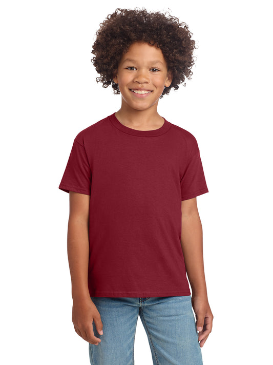 Boy's Modern Fit Softstyle T-Shirt - 64000B - Cardinal Red