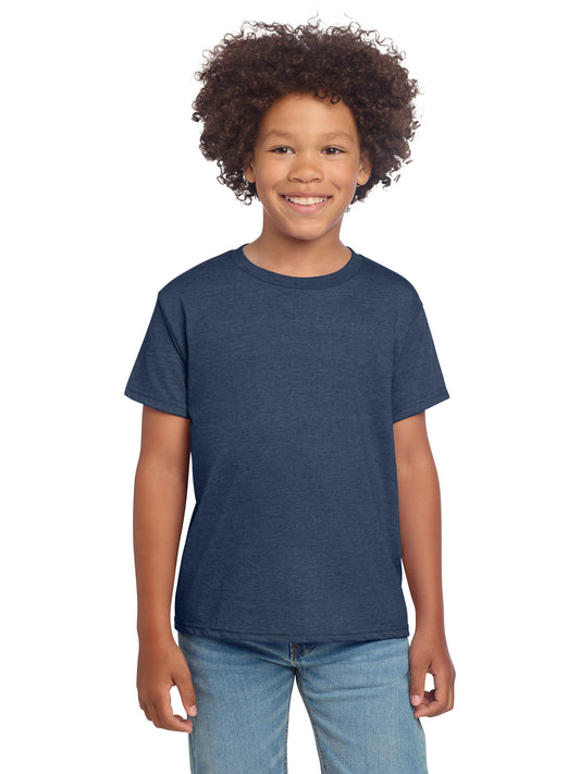 Boy's Modern Fit Softstyle T-Shirt - 64000B - Heather Navy