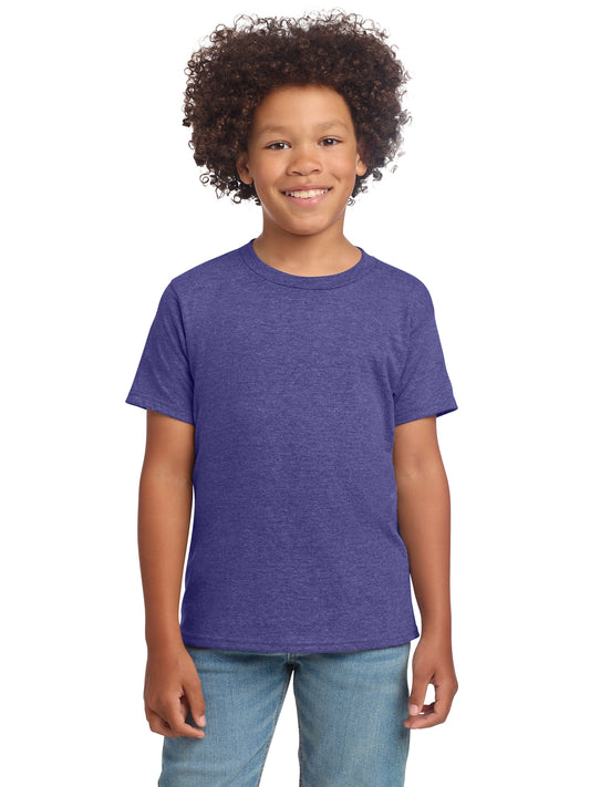 Boy's Modern Fit Softstyle T-Shirt - 64000B - Heather Purple