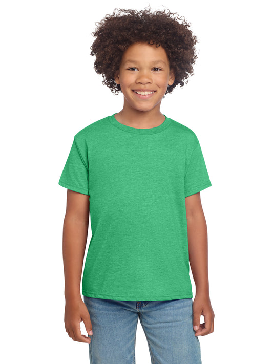 Boy's Modern Fit Softstyle T-Shirt - 64000B - Heather Irish Green