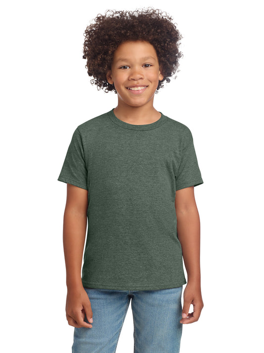 Boy's Modern Fit Softstyle T-Shirt - 64000B - Heather Military Green