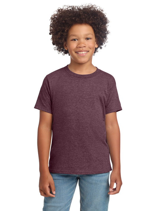 Boy's Modern Fit Softstyle T-Shirt - 64000B - Heather Maroon