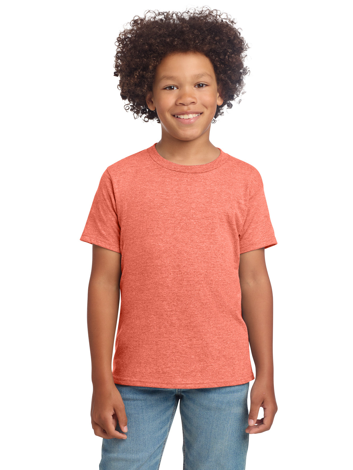 Boy's Modern Fit Softstyle T-Shirt - 64000B - Heather Orange