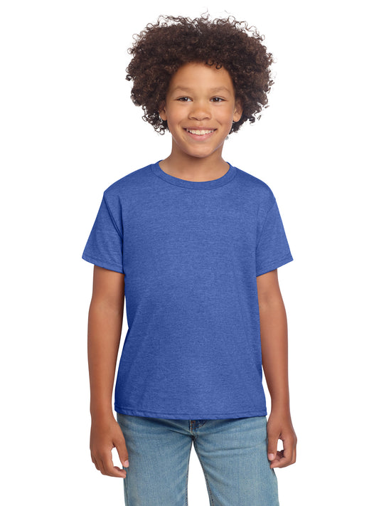Boy's Modern Fit Softstyle T-Shirt - 64000B - Heather Royal