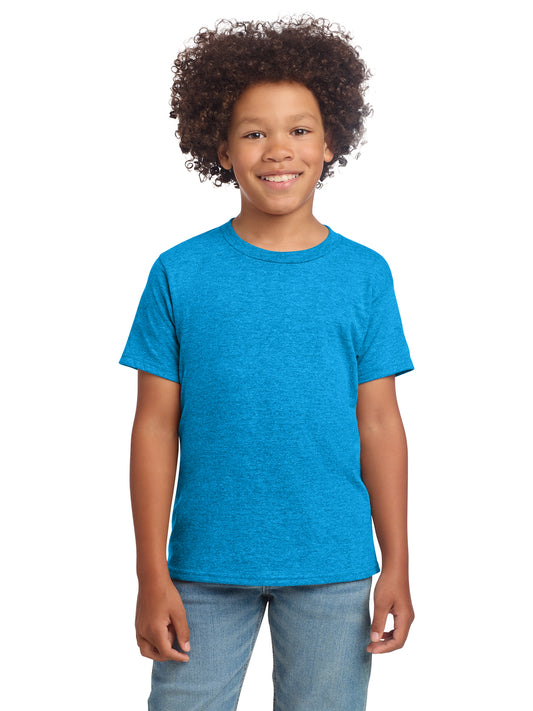 Boy's Modern Fit Softstyle T-Shirt - 64000B - Heather Sapphire