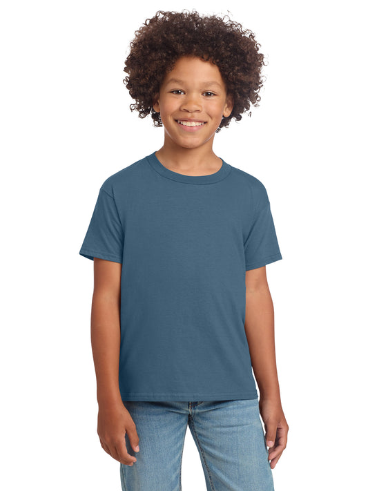 Boy's Modern Fit Softstyle T-Shirt - 64000B - Indigo Blue