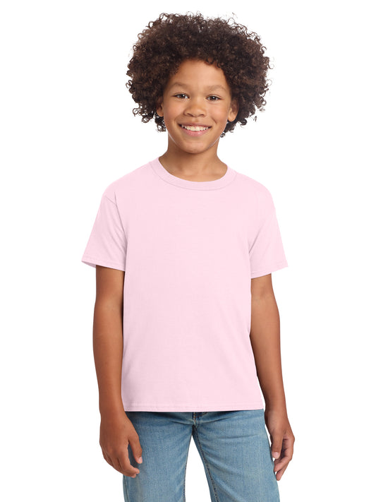 Boy's Modern Fit Softstyle T-Shirt - 64000B - Light Pink