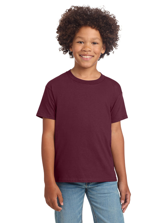 Boy's Modern Fit Softstyle T-Shirt - 64000B - Maroon