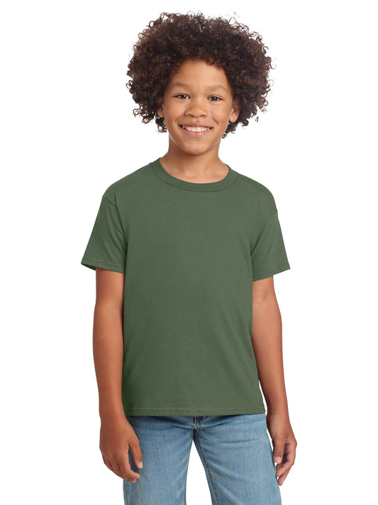 Boy's Modern Fit Softstyle T-Shirt - 64000B - Military Green