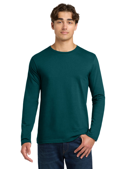 Men's Pocketless Long Sleeve T-Shirt - 64400 - Fan Marine Green