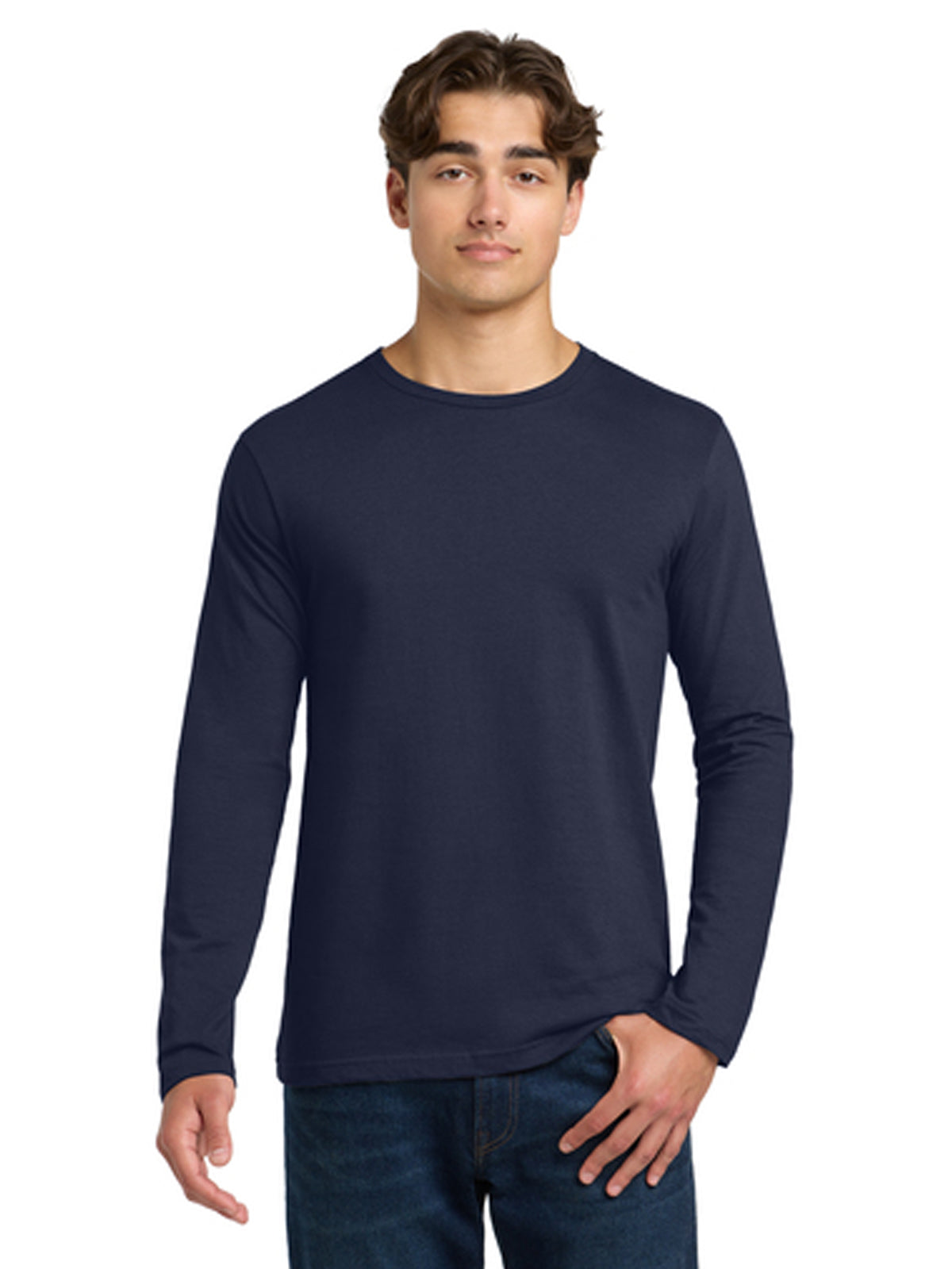 Men's Pocketless Long Sleeve T-Shirt - 64400 - Navy