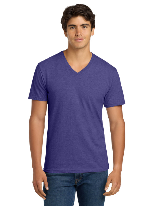 Men's Pocketless V-Neck T-Shirt - 64V00 - Heather Purple