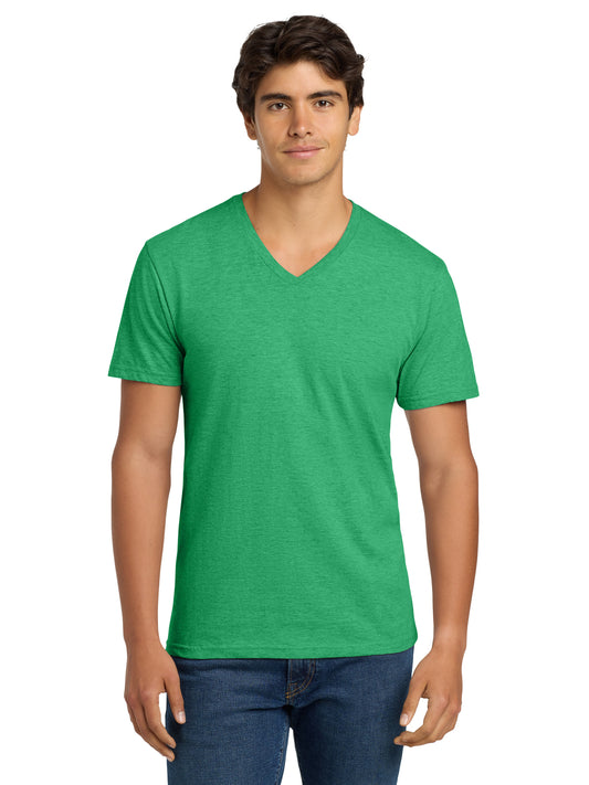 Men's Pocketless V-Neck T-Shirt - 64V00 - Heather Irish Green