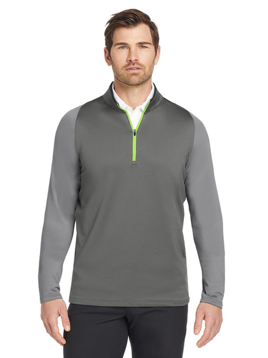 Men's Dri-FIT Stretch 1/2-Zip Cover-Up Sweatshirt - 779795 - Dark Grey/ Cool Grey/ Volt