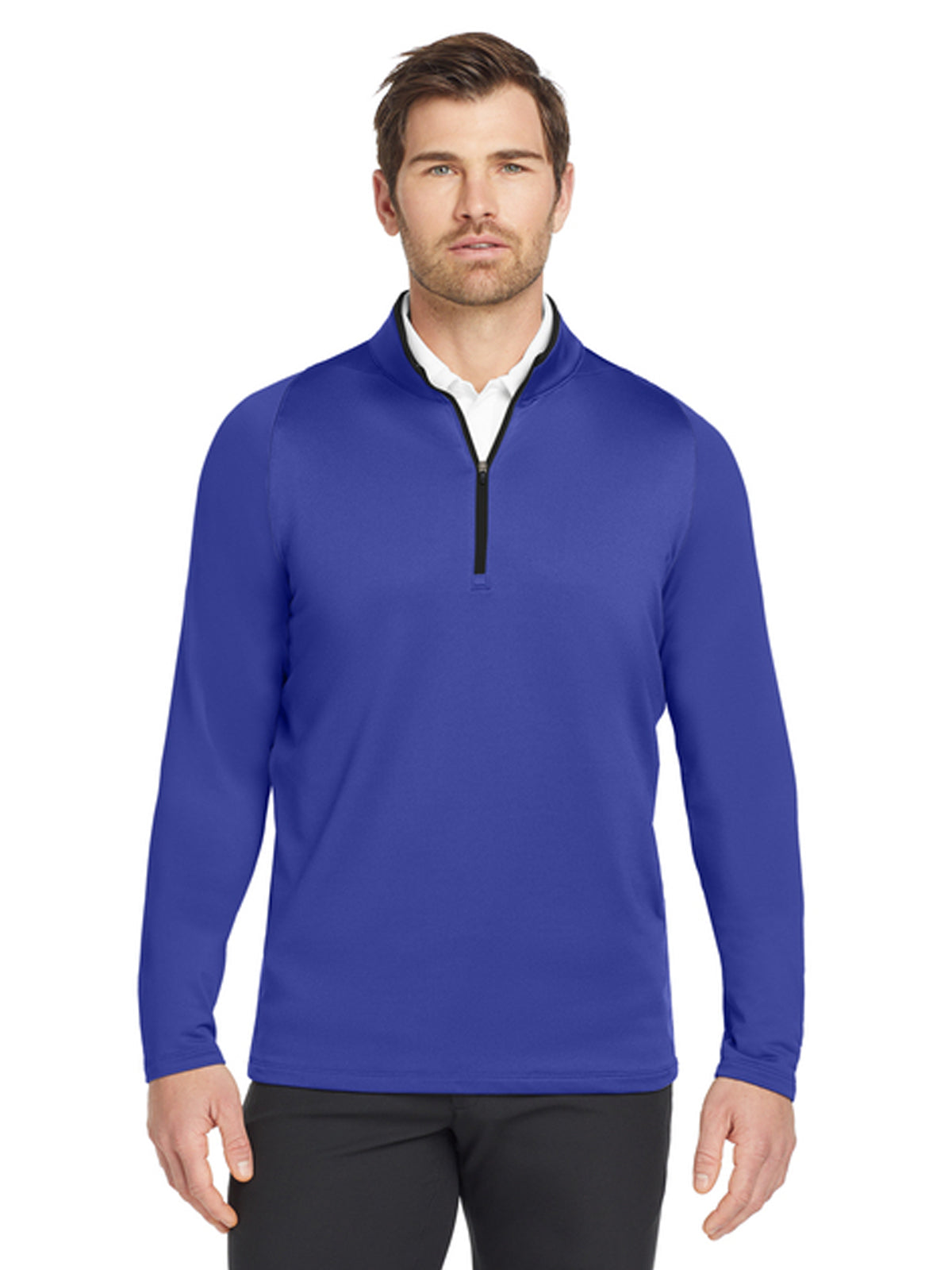 Men's Dri-FIT Stretch 1/2-Zip Cover-Up Sweatshirt - 779795 - Deep Royal Blue/ Black