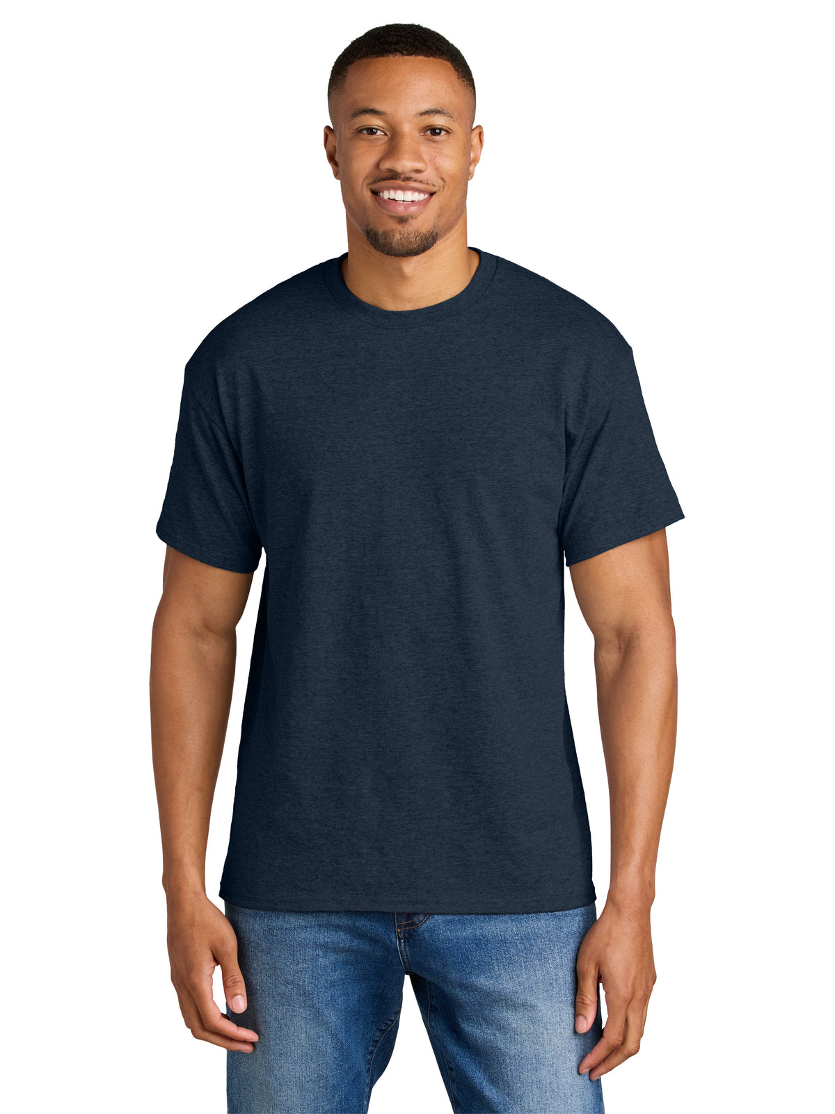 Men's DryBlend MVS T-Shirt - 8000 - Heather Dark Navy