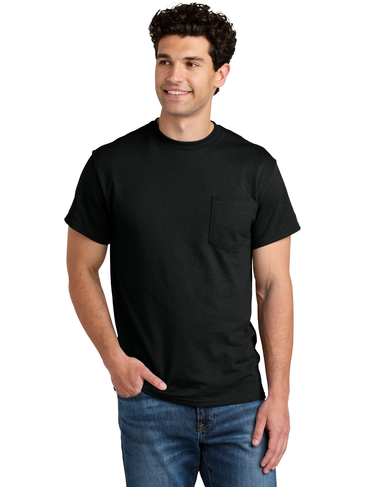 Men's DryBlend One-Pocket MVS T-Shirt - 8300 - Black