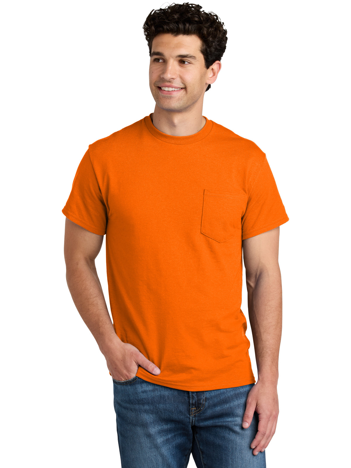 Men's DryBlend One-Pocket MVS T-Shirt - 8300 - S. Orange