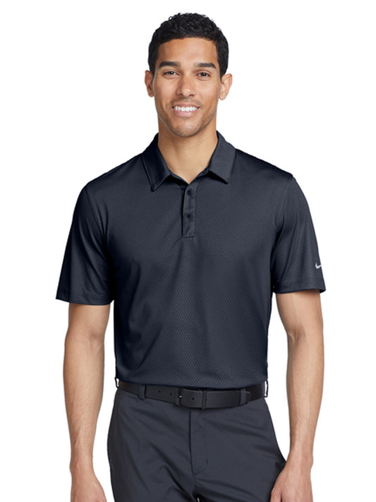 Men's Pocketless Embossed Tri-Blade Polo - 838964 - Marine
