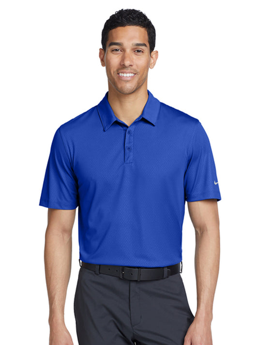 Men's Pocketless Embossed Tri-Blade Polo - 838964 - Old Royal