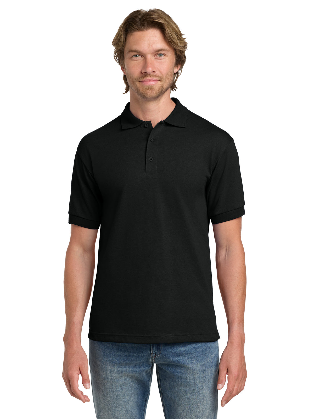 Men's Pocketless DryBlend Sport Polo - 8800 - Black