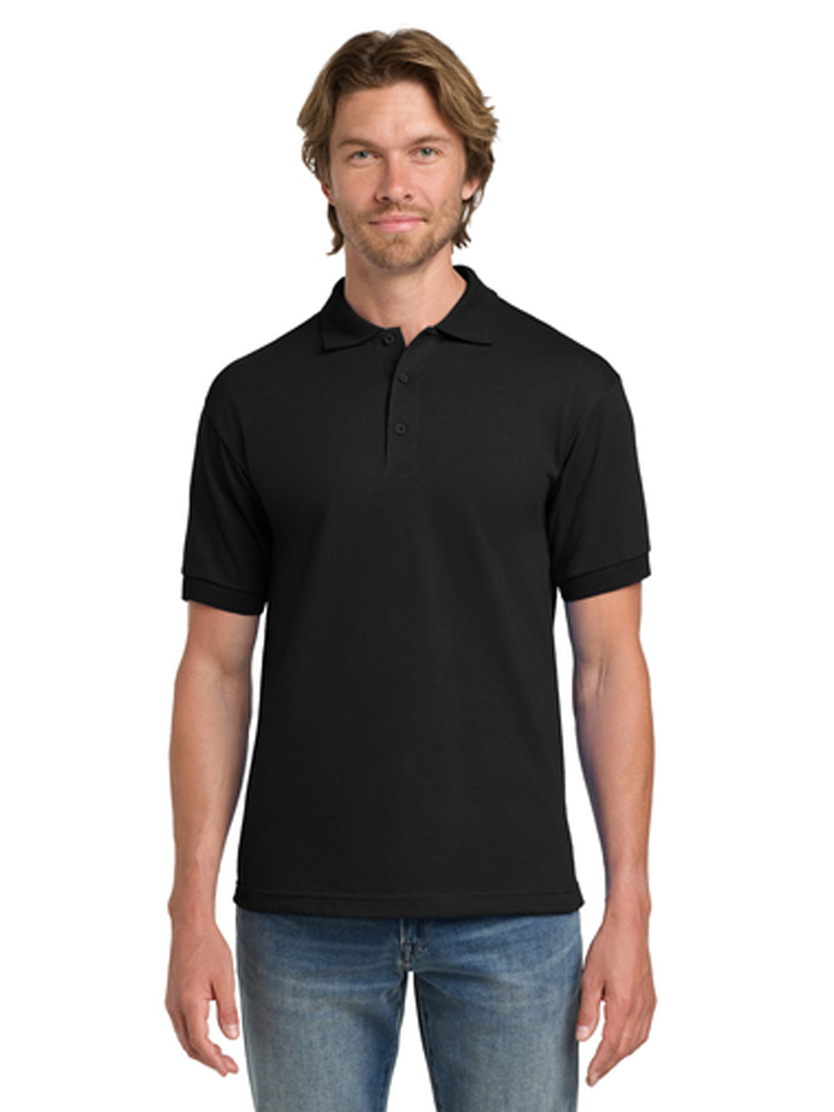 Men's Pocketless DryBlend Sport Polo - 8800 - Black
