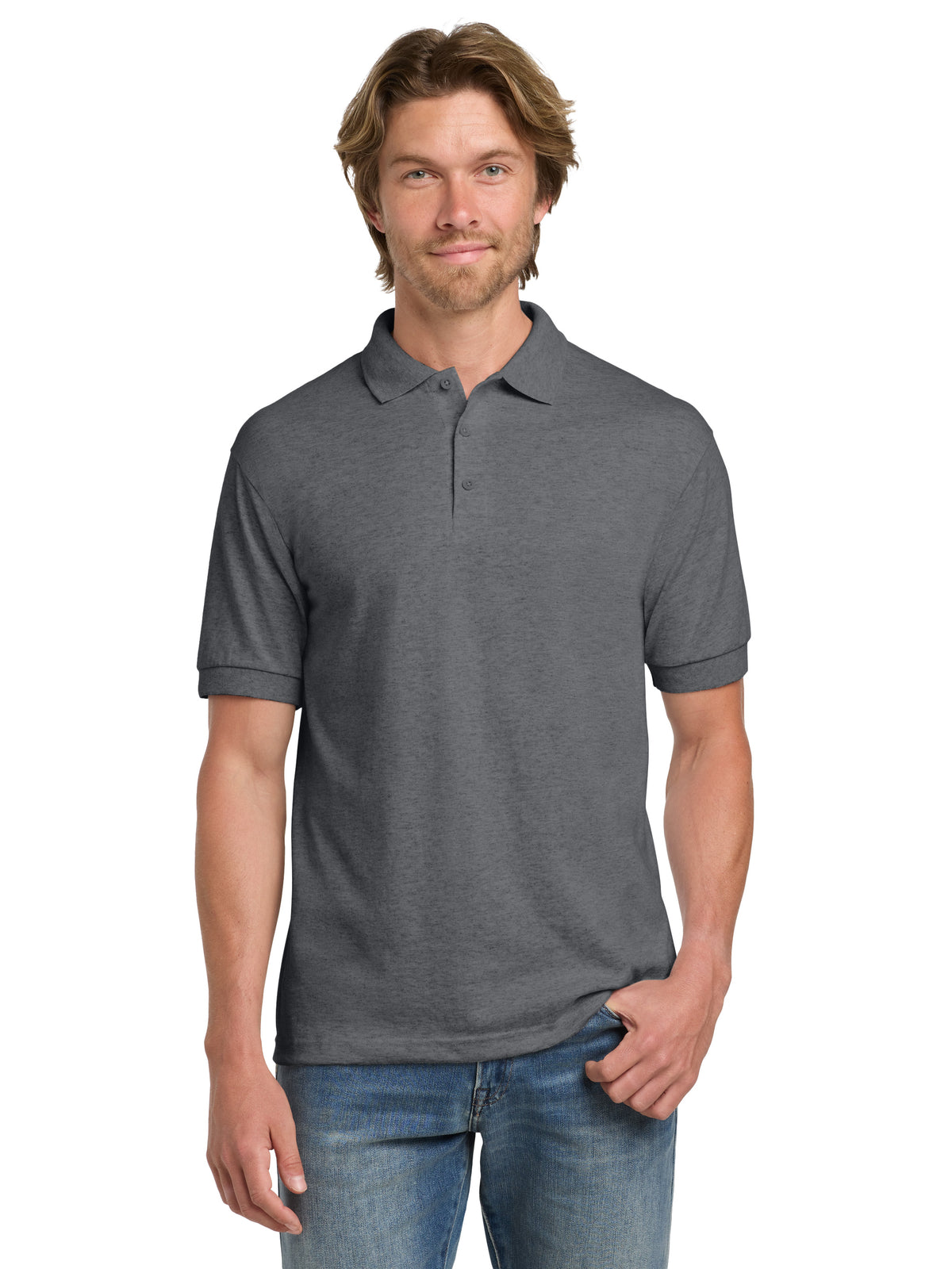 Men's Pocketless DryBlend Sport Polo - 8800 - Graphite Heather
