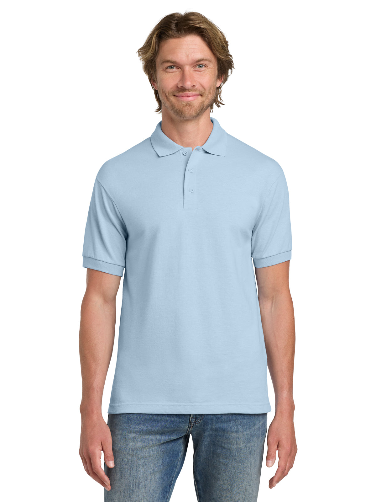 Men's Pocketless DryBlend Sport Polo - 8800 - Light Blue