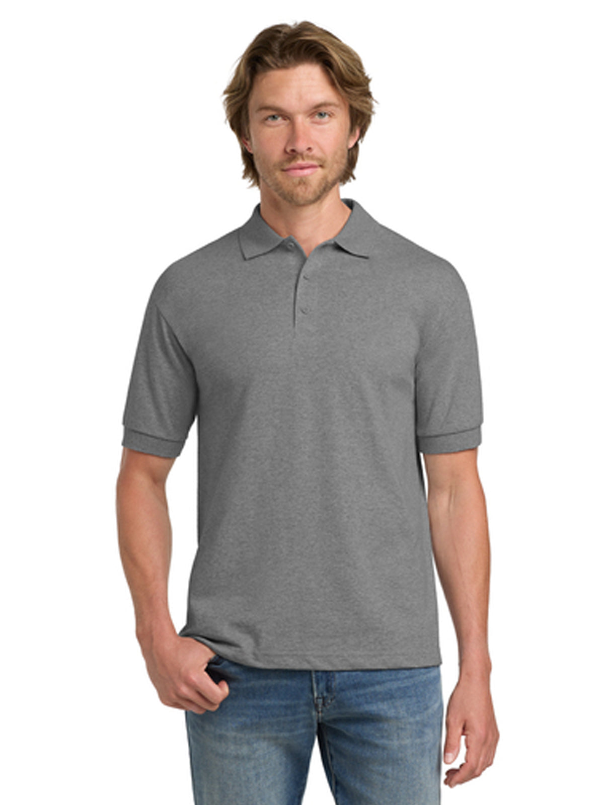 Men's Pocketless DryBlend Sport Polo - 8800 - Sport Grey