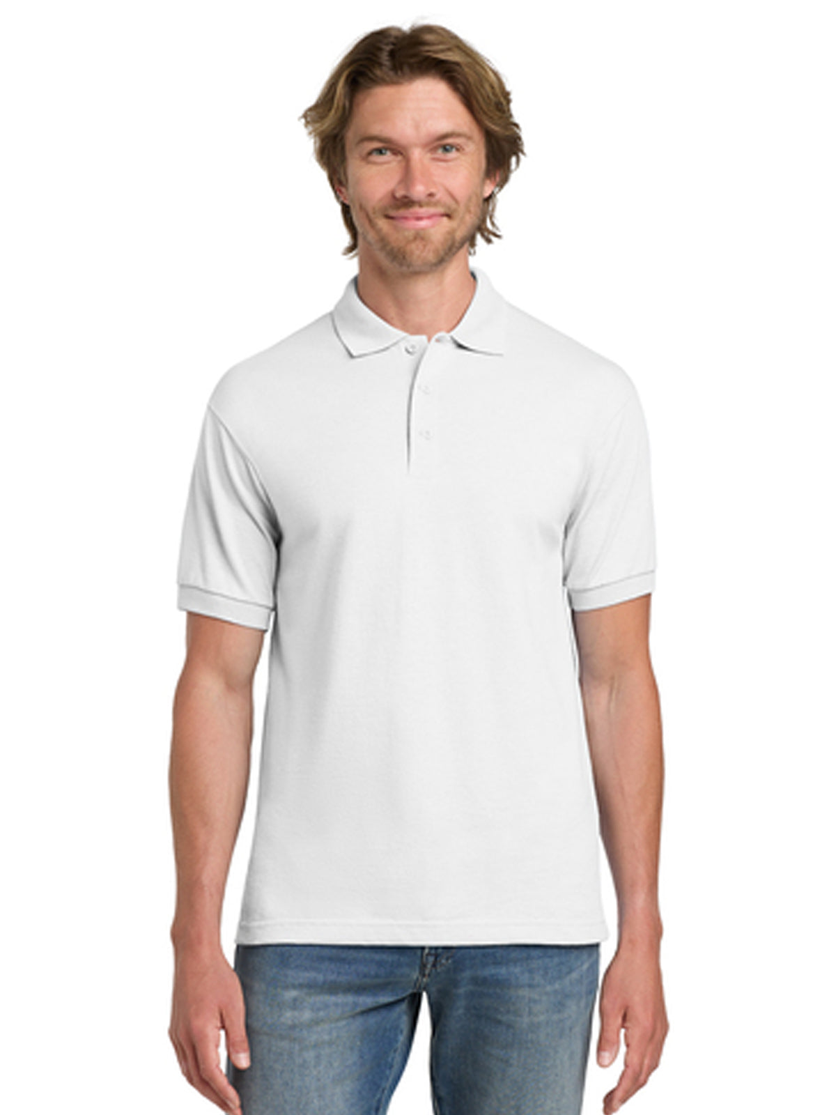 Men's Pocketless DryBlend Sport Polo - 8800 - White