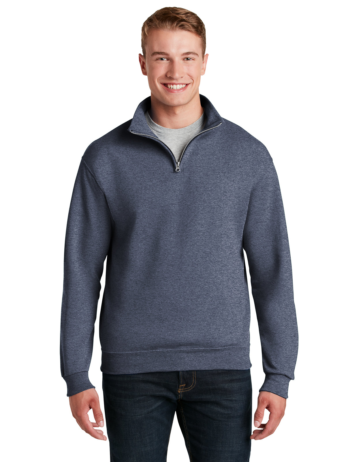Men's Cadet Collar Sweatshirt - 995M - Vintage Heather Navy