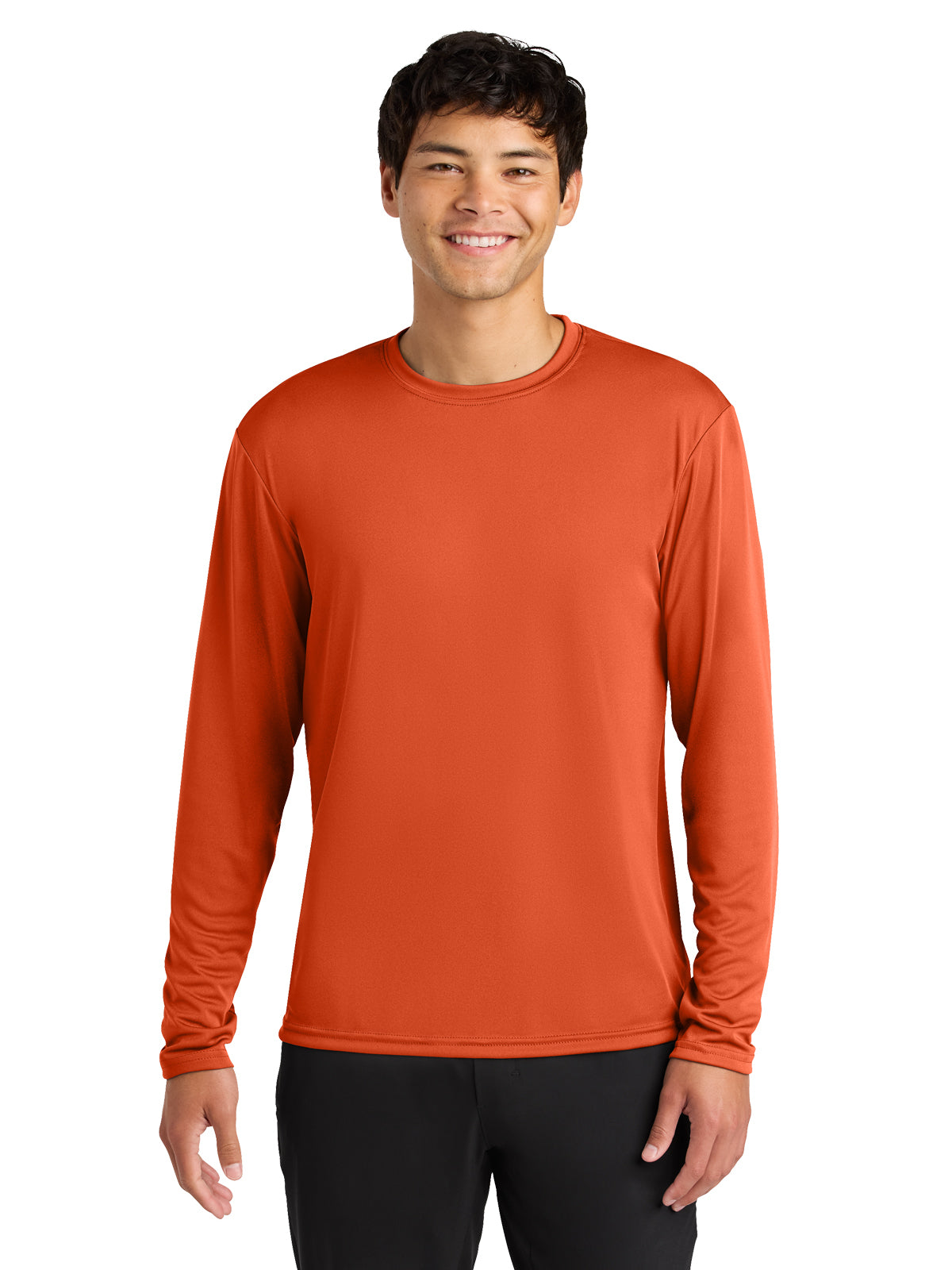 Men's Pocketless Cooling Performance Long Sleeve Tee - A4N3165 - Athletic Orange