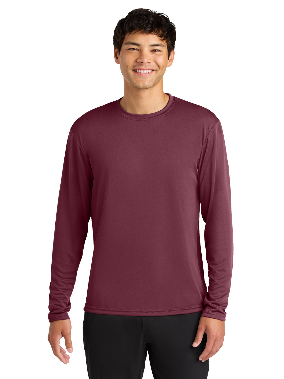 Men's Pocketless Cooling Performance Long Sleeve Tee - A4N3165 - Cardinal
