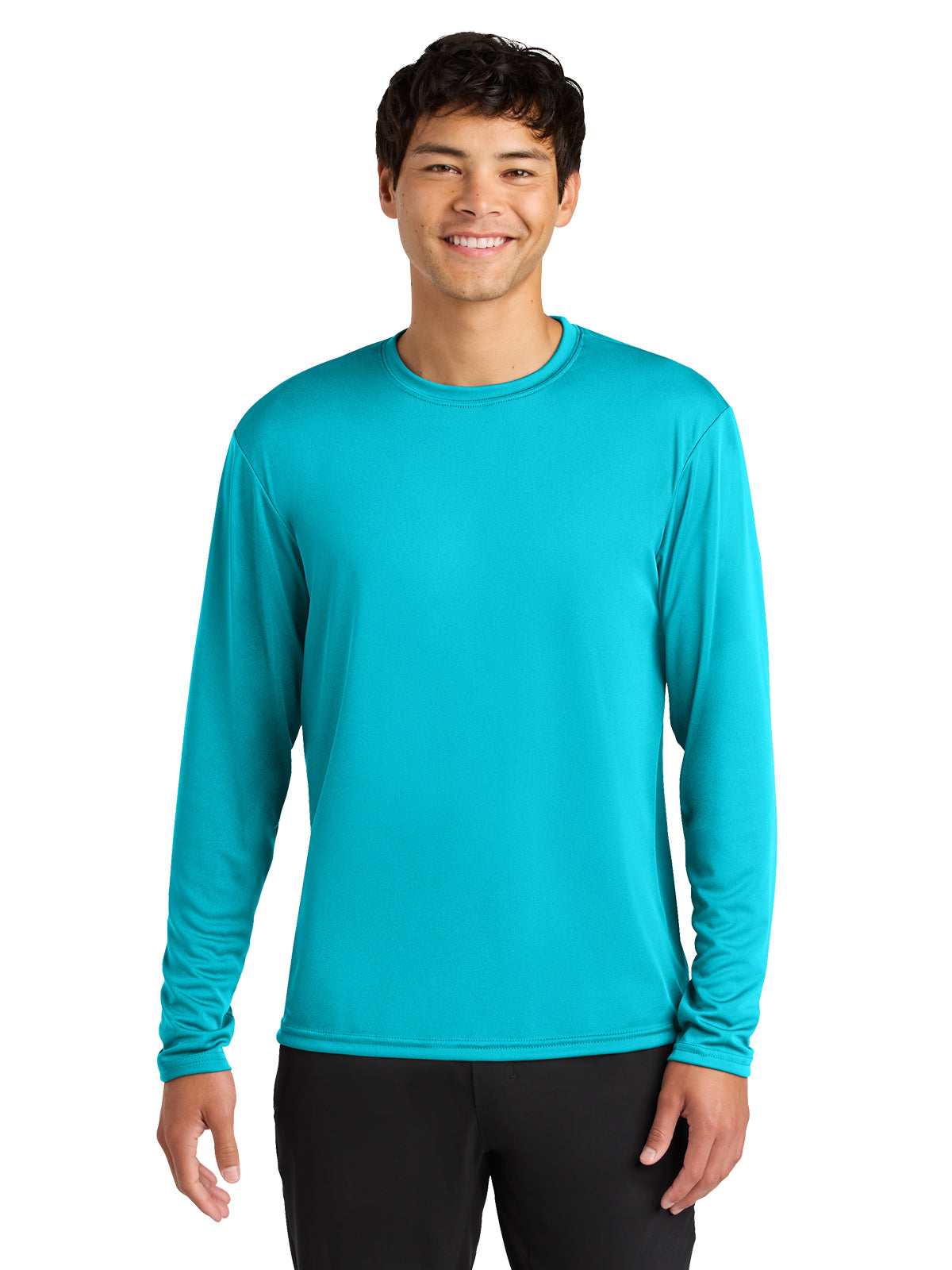 Men's Pocketless Cooling Performance Long Sleeve Tee - A4N3165 - Electric Blue
