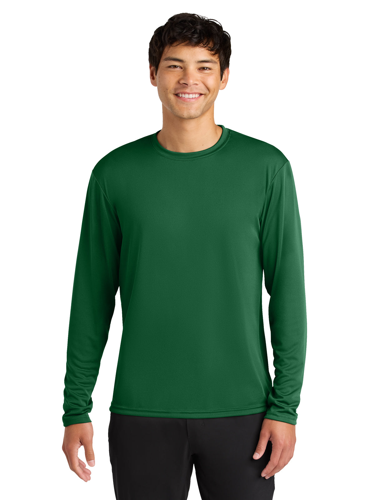 Men's Pocketless Cooling Performance Long Sleeve Tee - A4N3165 - Forest