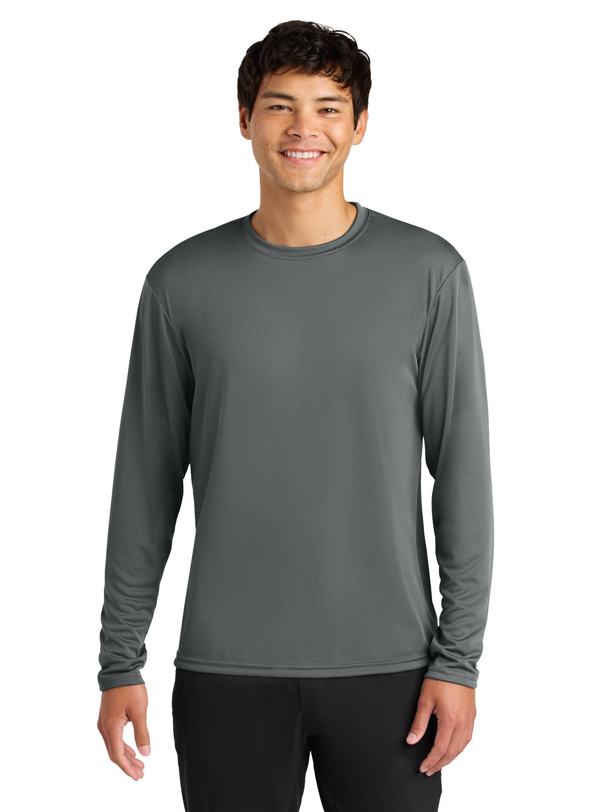 Men's Pocketless Cooling Performance Long Sleeve Tee - A4N3165 - Graphite