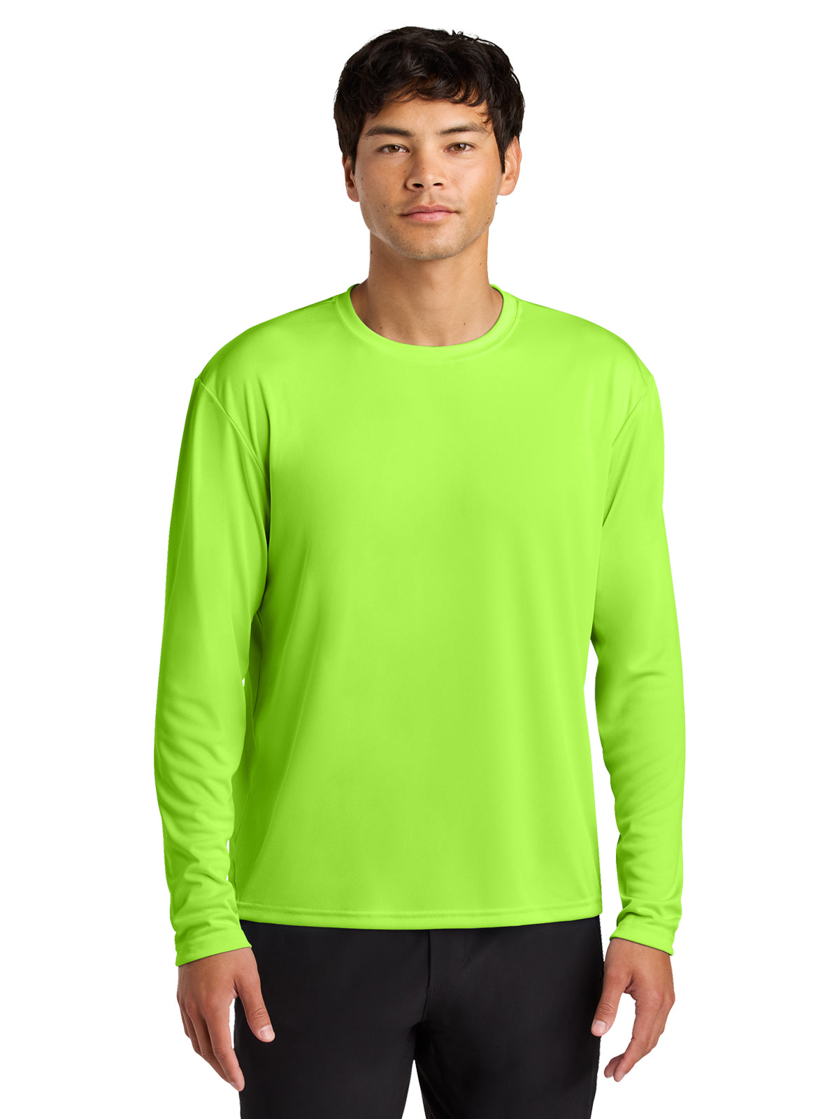 Men's Pocketless Cooling Performance Long Sleeve Tee - A4N3165 - Lime