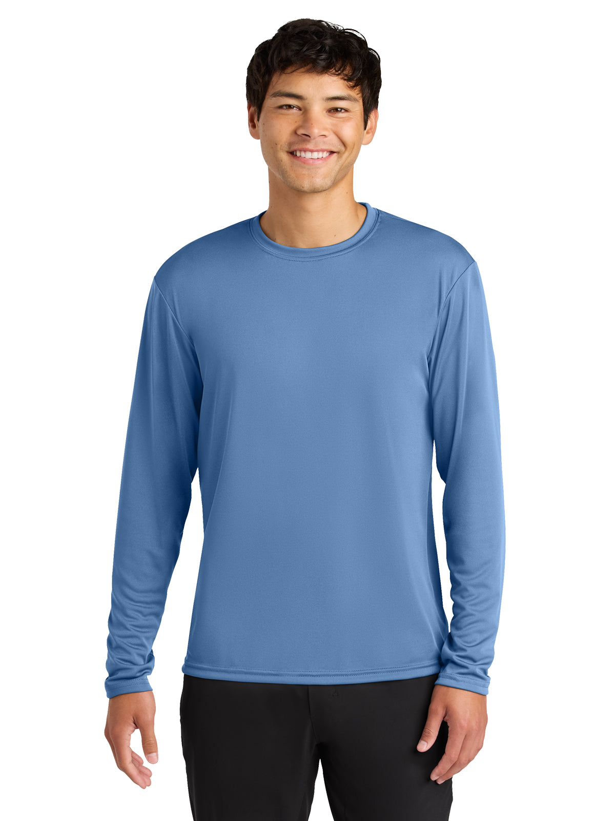 Men's Pocketless Cooling Performance Long Sleeve Tee - A4N3165 - Light Blue