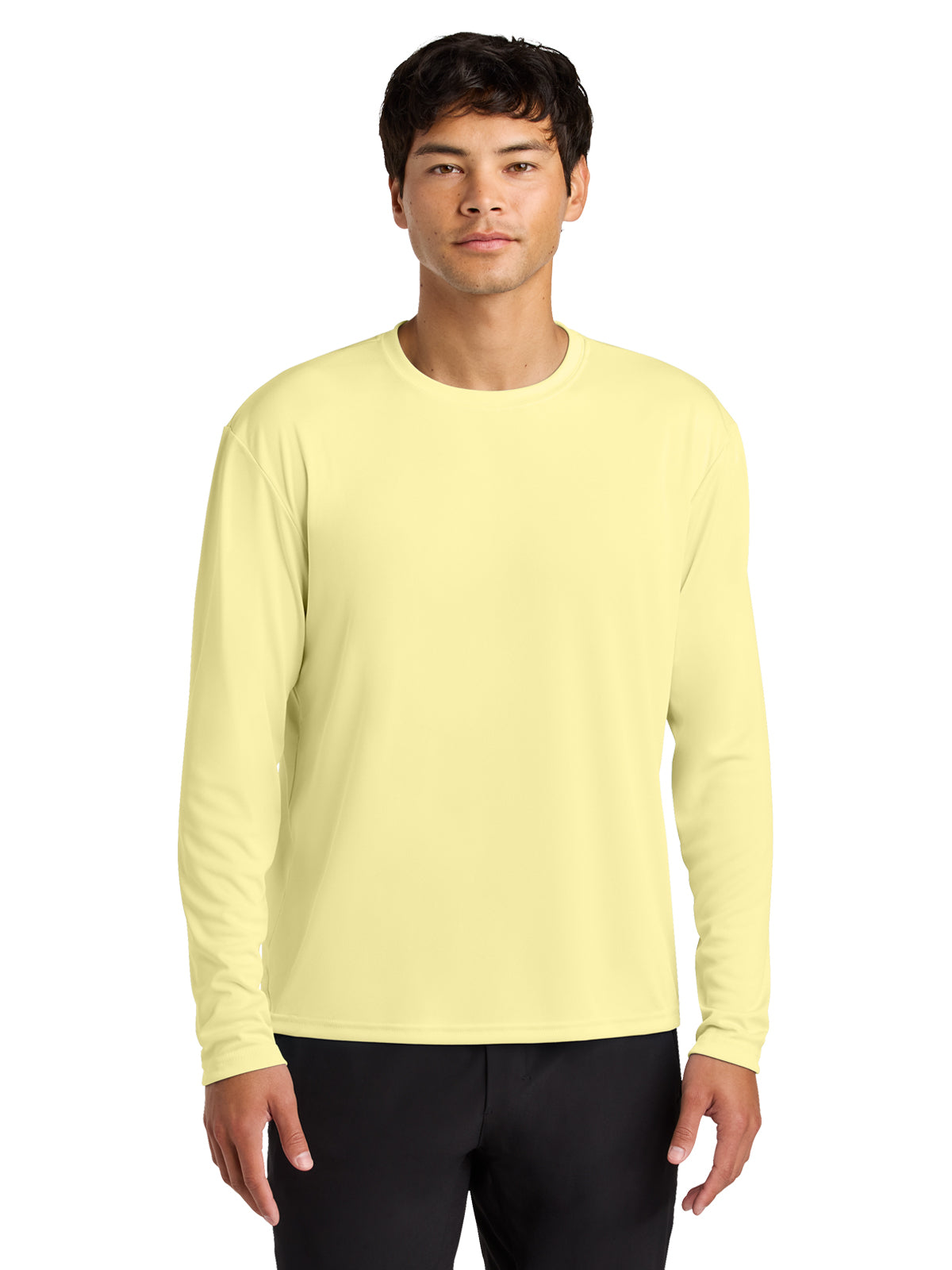 Men's Pocketless Cooling Performance Long Sleeve Tee - A4N3165 - Light Yellow