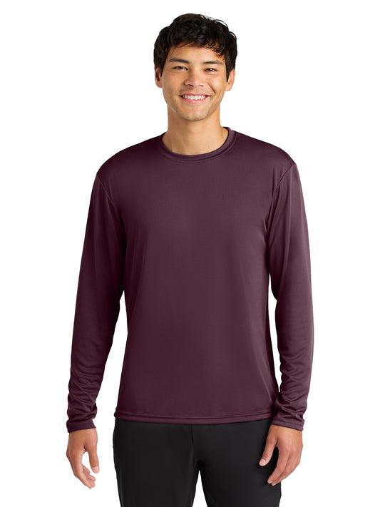 Men's Pocketless Cooling Performance Long Sleeve Tee - A4N3165 - Maroon