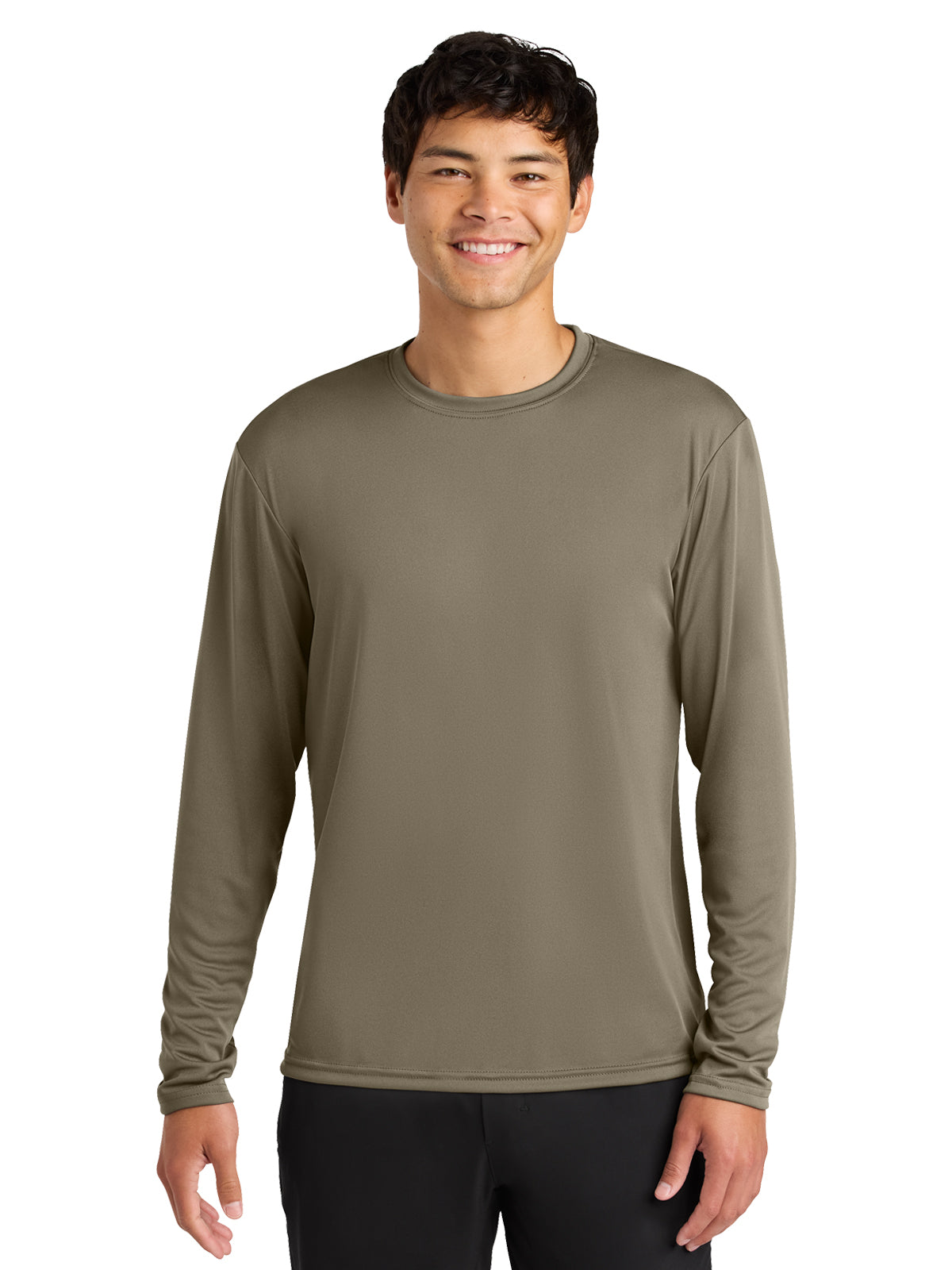 Men's Pocketless Cooling Performance Long Sleeve Tee - A4N3165 - Olive
